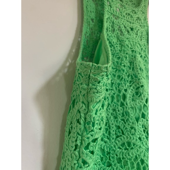 Lilly Pulitzer Jamie Above the Knee Crochet Line Green Women's Size XS - Picture 6 of 11